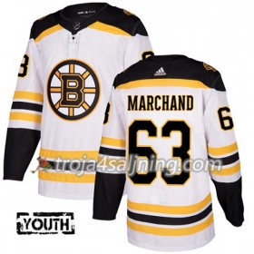 Boston Bruins tröja Brad Marchand 63 Vit 2017-2018 Adidas Authentic - NHL Tröjor Barn